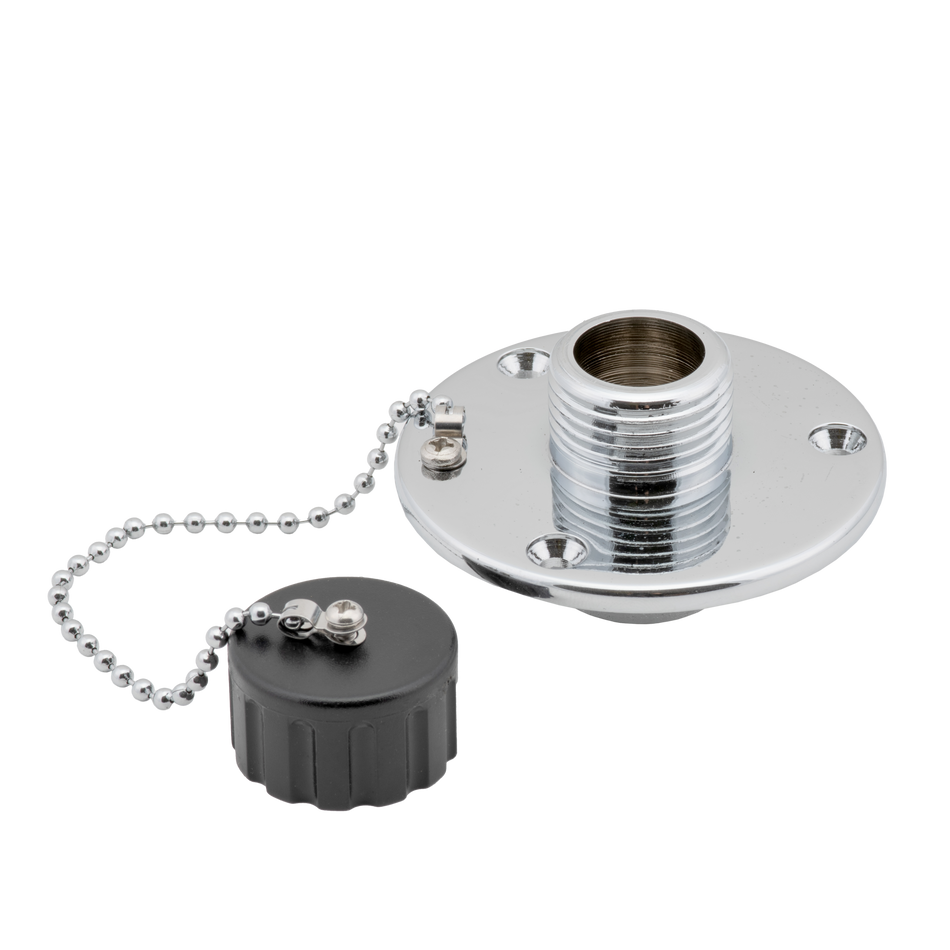1" Depth Chrome Plated Brass Washdown Outlet/Inlet