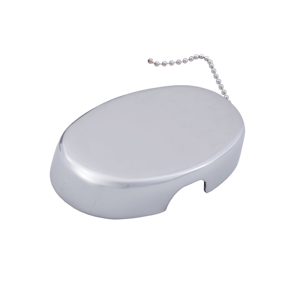 Chrome Plated Brass Oval Spare Cover with Chain