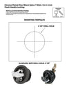 3" Chrome Plated Zinc Black Nylon Locking T-Style Non-Compression Handle