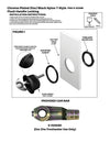 3" Chrome Plated Zinc Black Nylon Locking T-Style Non-Compression Handle