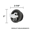3" Chrome Plated Zinc Black Nylon Locking T-Style Non-Compression Handle