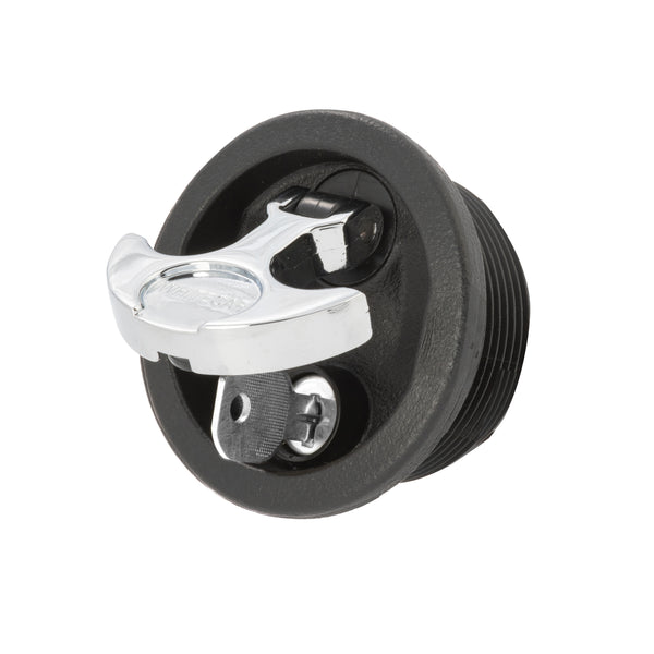 Locking Chrome Plated Zinc Black Nylon T-Style Non-Compression Handle