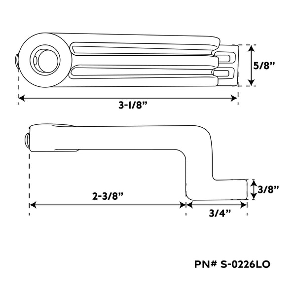 3" Chrome Plated Zinc Black Nylon Locking T-Style Non-Compression Handle