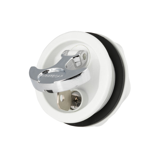 3" Chrome Plated Zinc White Nylon Locking T-Style Non-Compression Handle