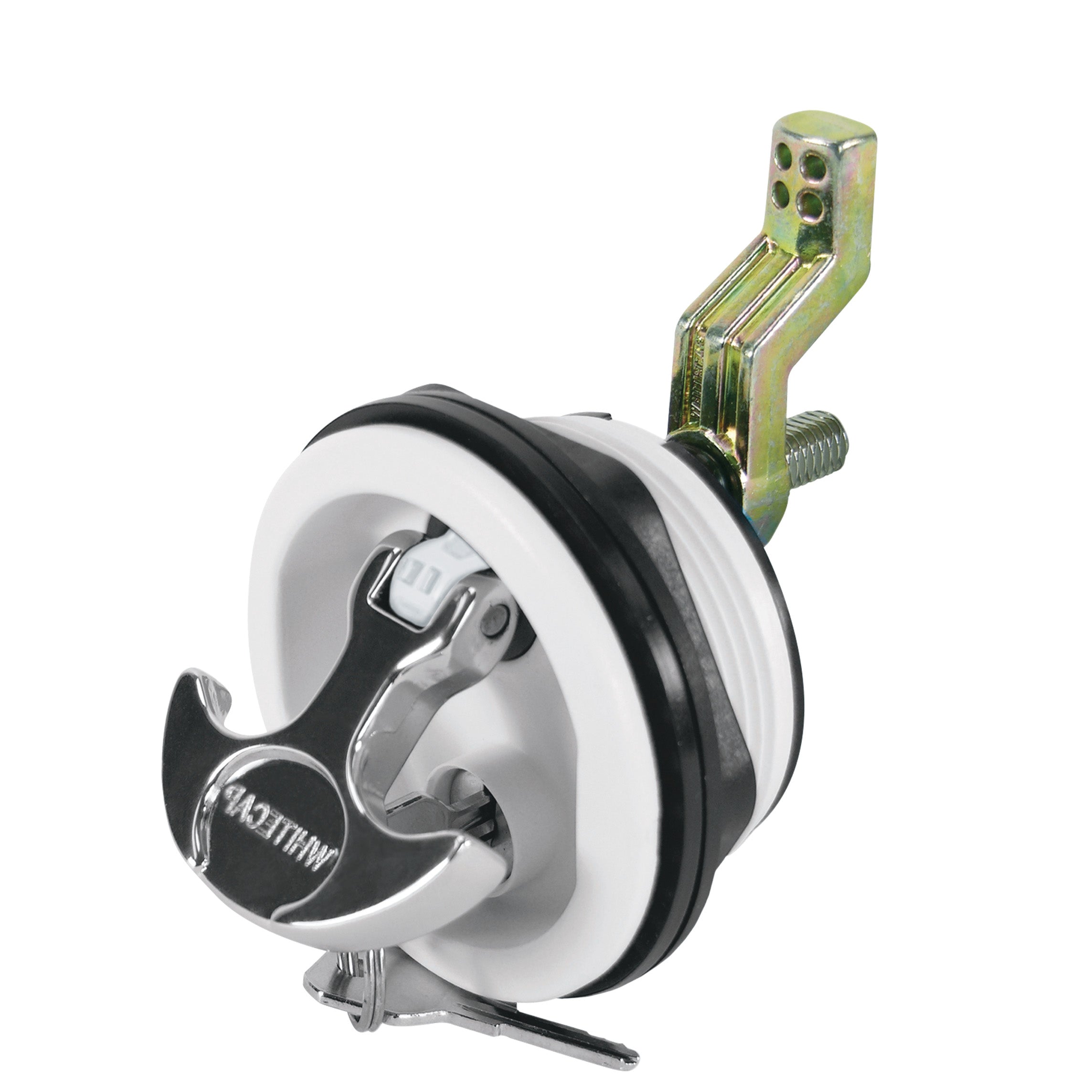 Whitecap Compression Handle CP Zamac/White Nylon Locking Fresh Water Use Only main image 1