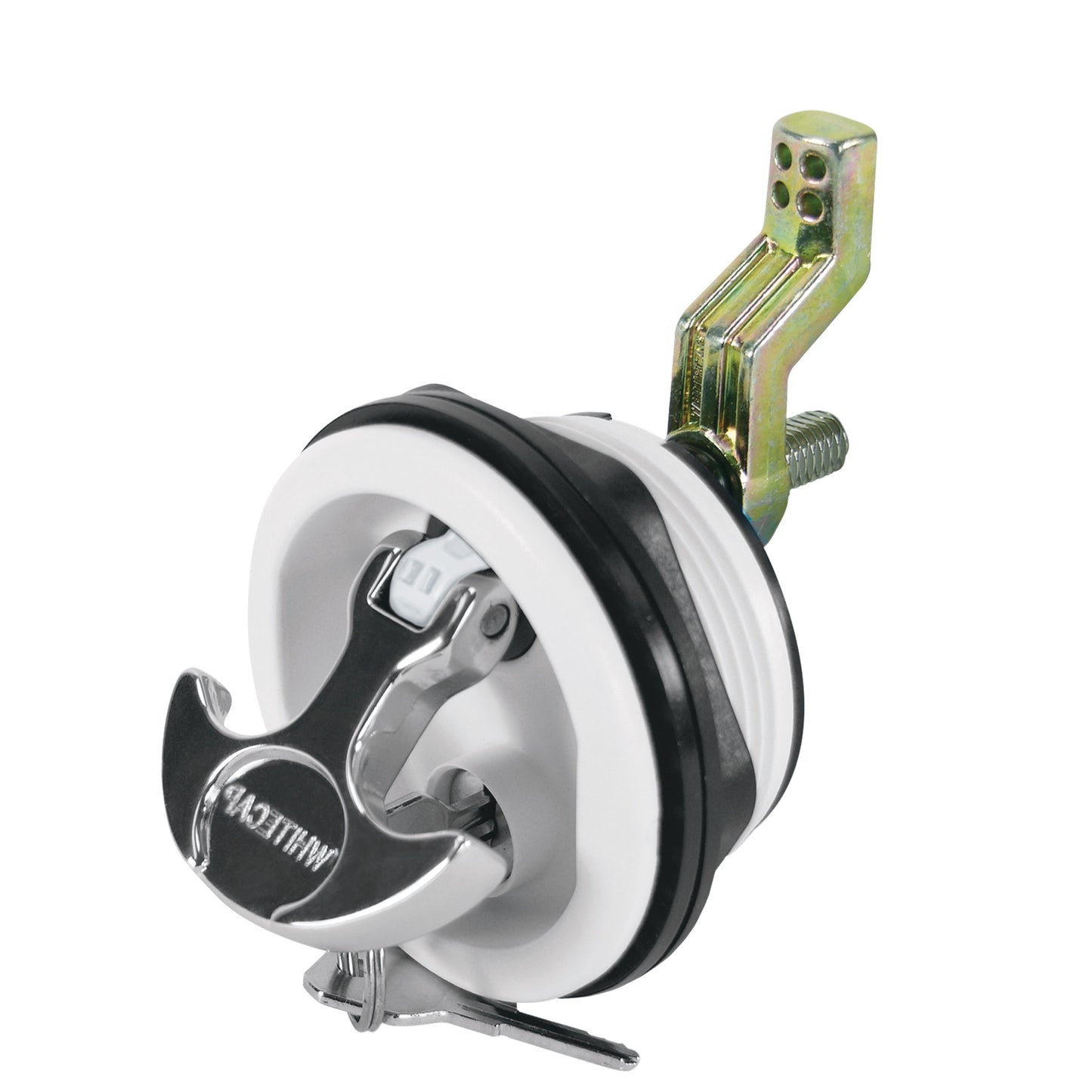 Locking Chrome Plated Zinc White Nylon T-Style Non-Compression Handle