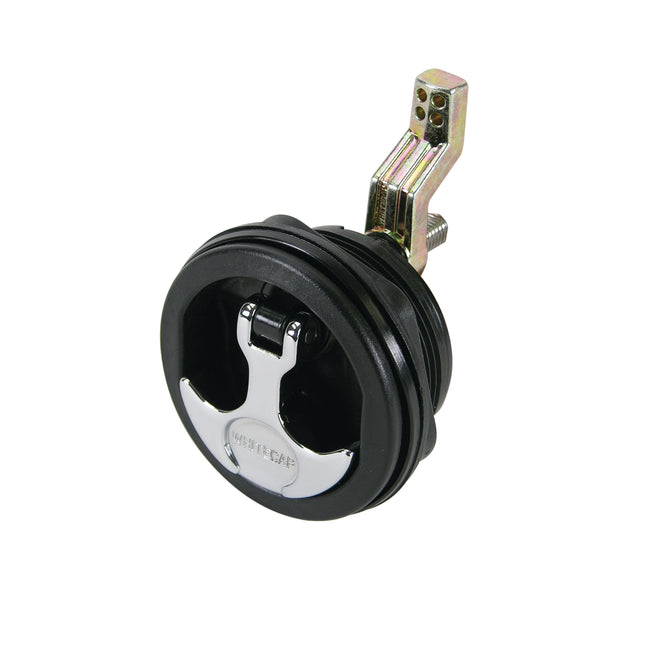 3" Chrome Plated Zinc Black Nylon Non-Locking T-Style Non-Compression Handle