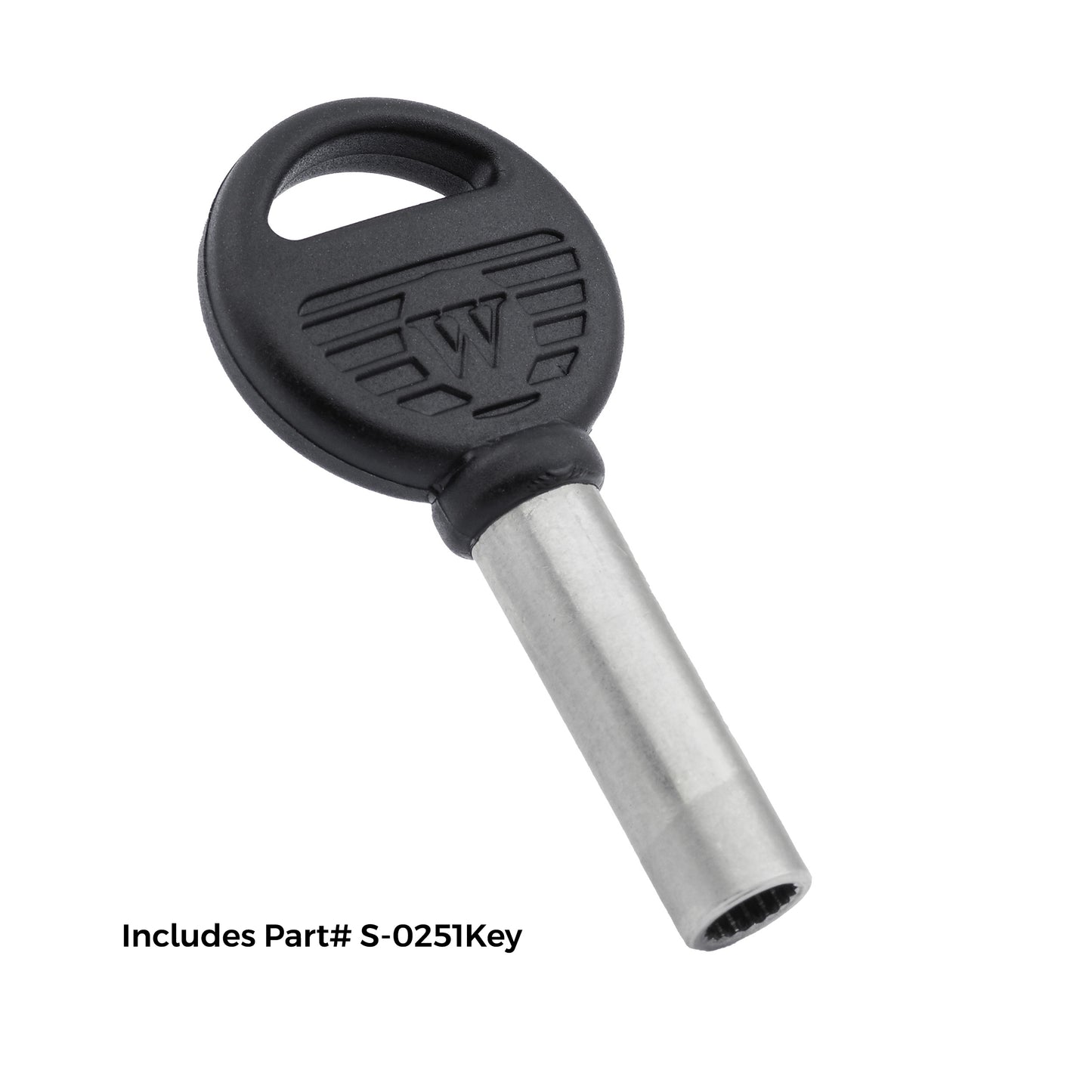 White Nylon & Stainless Steel Over Molded T-Style Compression Handle Locking