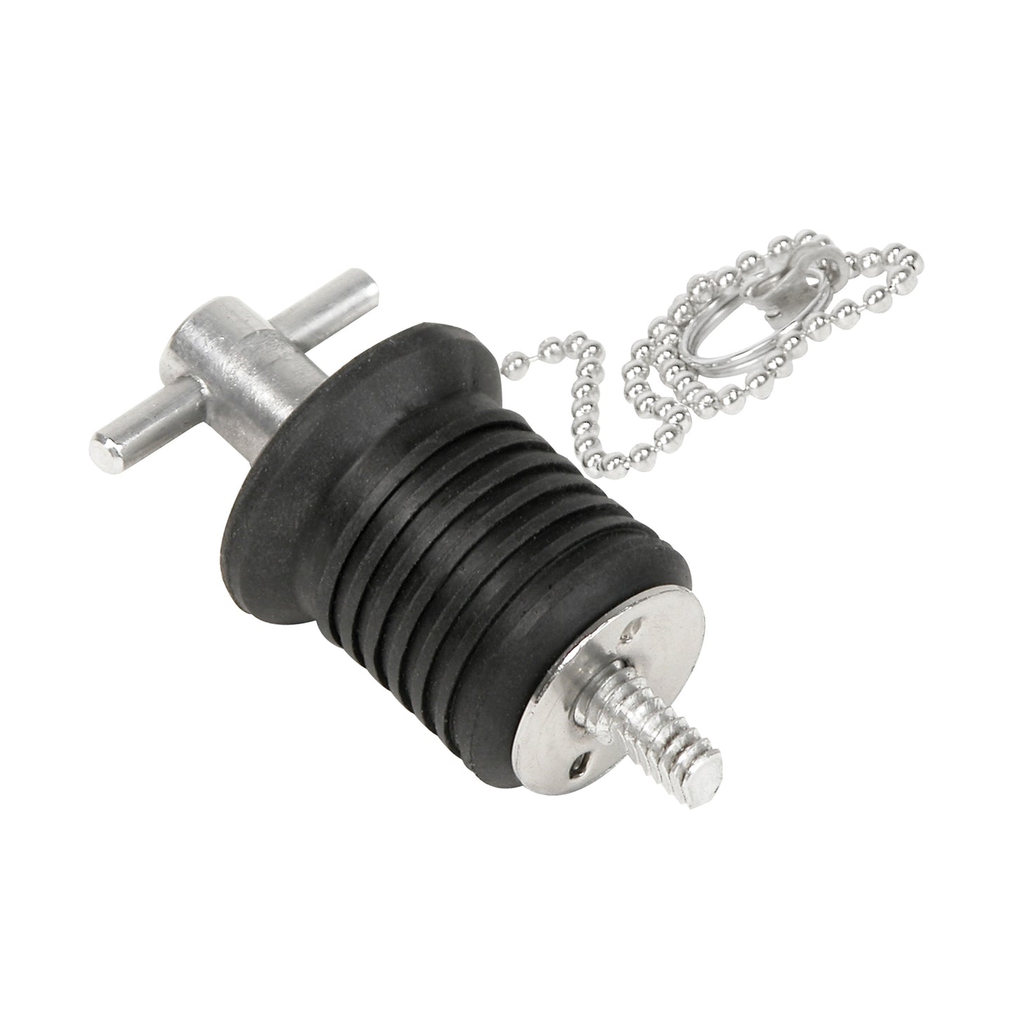 Aluminum w/Stainless Steel Turn/Twist Type Bailer Plug with 8" Chain