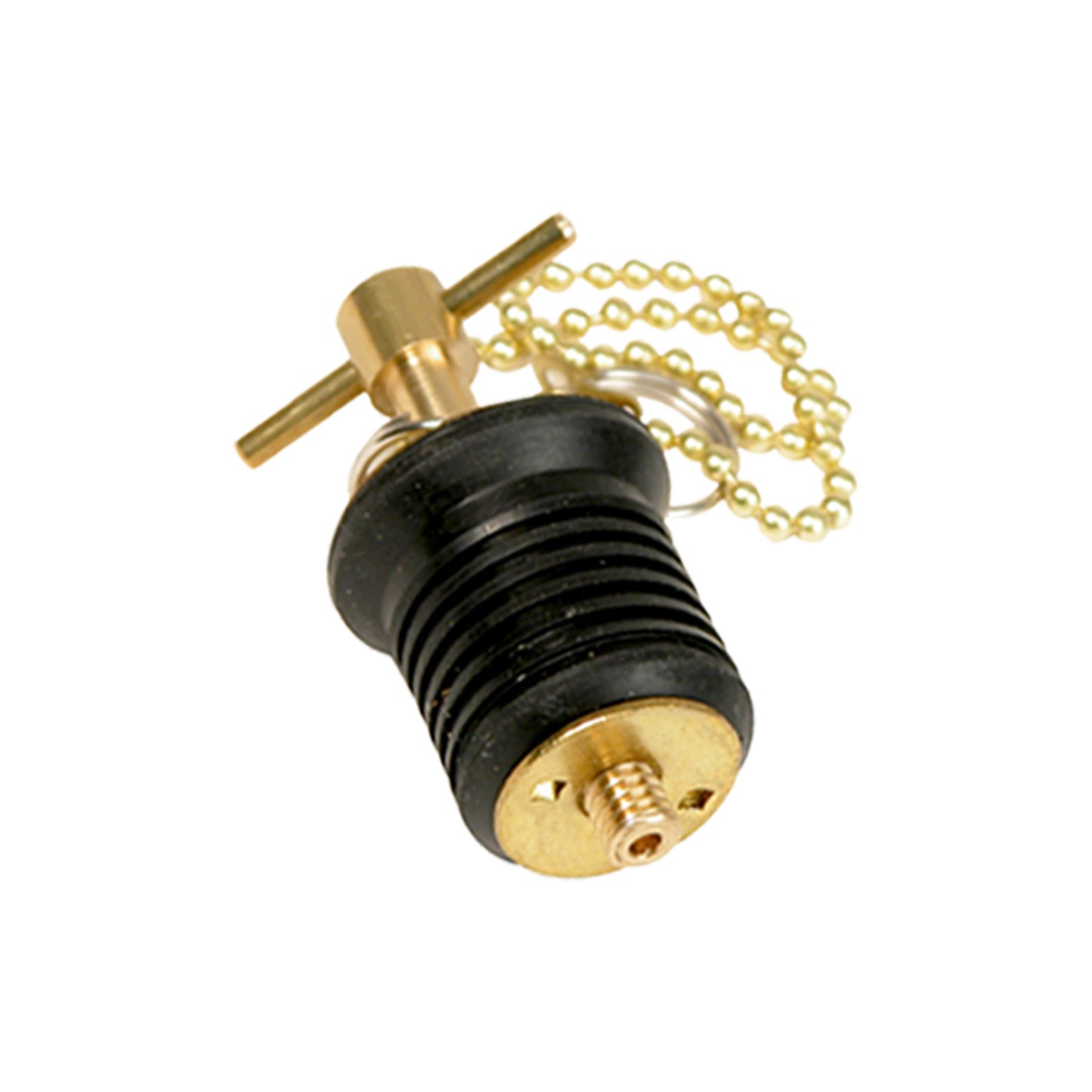 Brass w/ Brass chain Turn/Twist Type Bailer Plug with 8" Chain