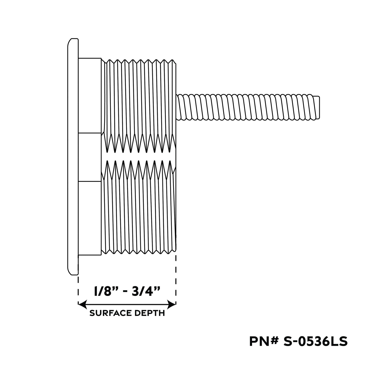 3" 316 Stainless Steel Locking D-Style Compression Handle with 1-1/2" Shaft length