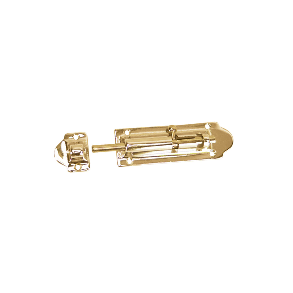 4" Polished Brass Barrel Bolt