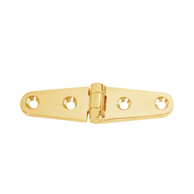 4" Polished Brass Strap Hinges