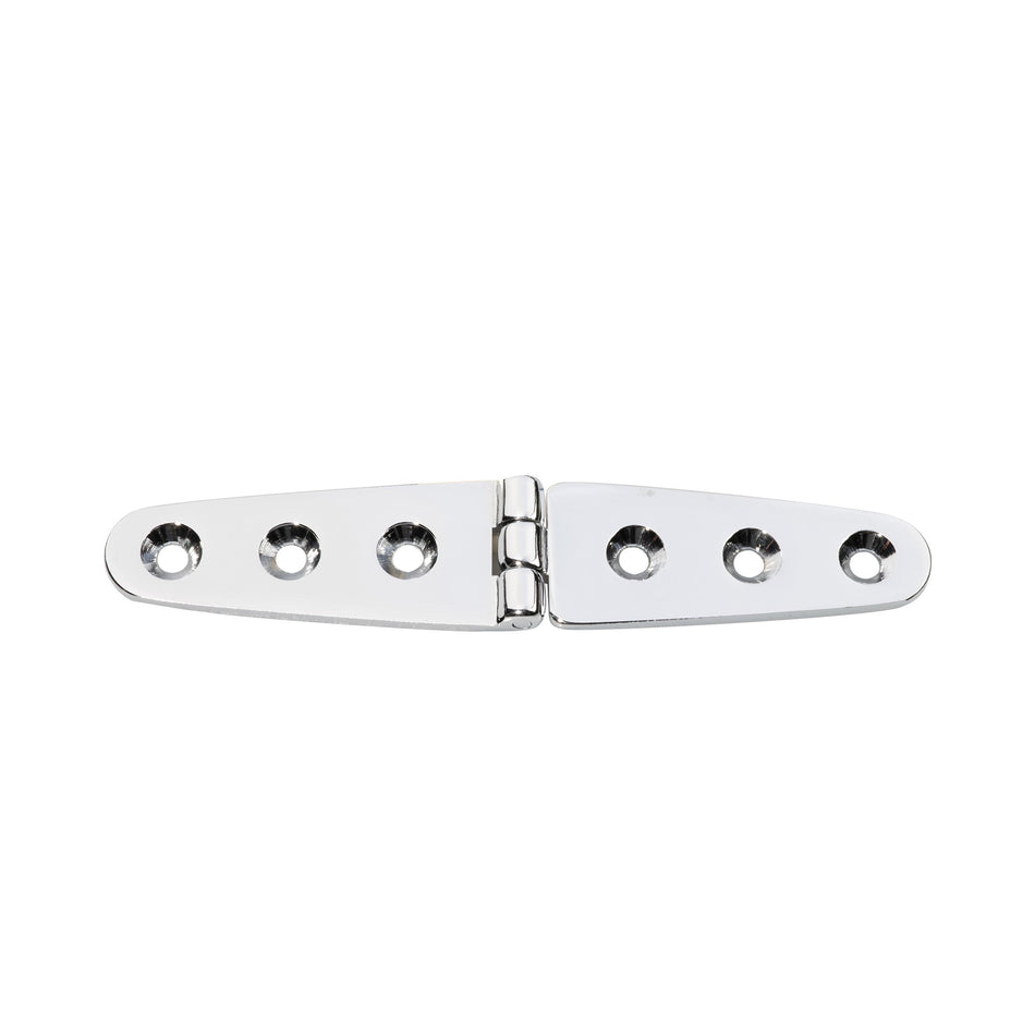 6" Chrome Plated Brass Strap Hinges