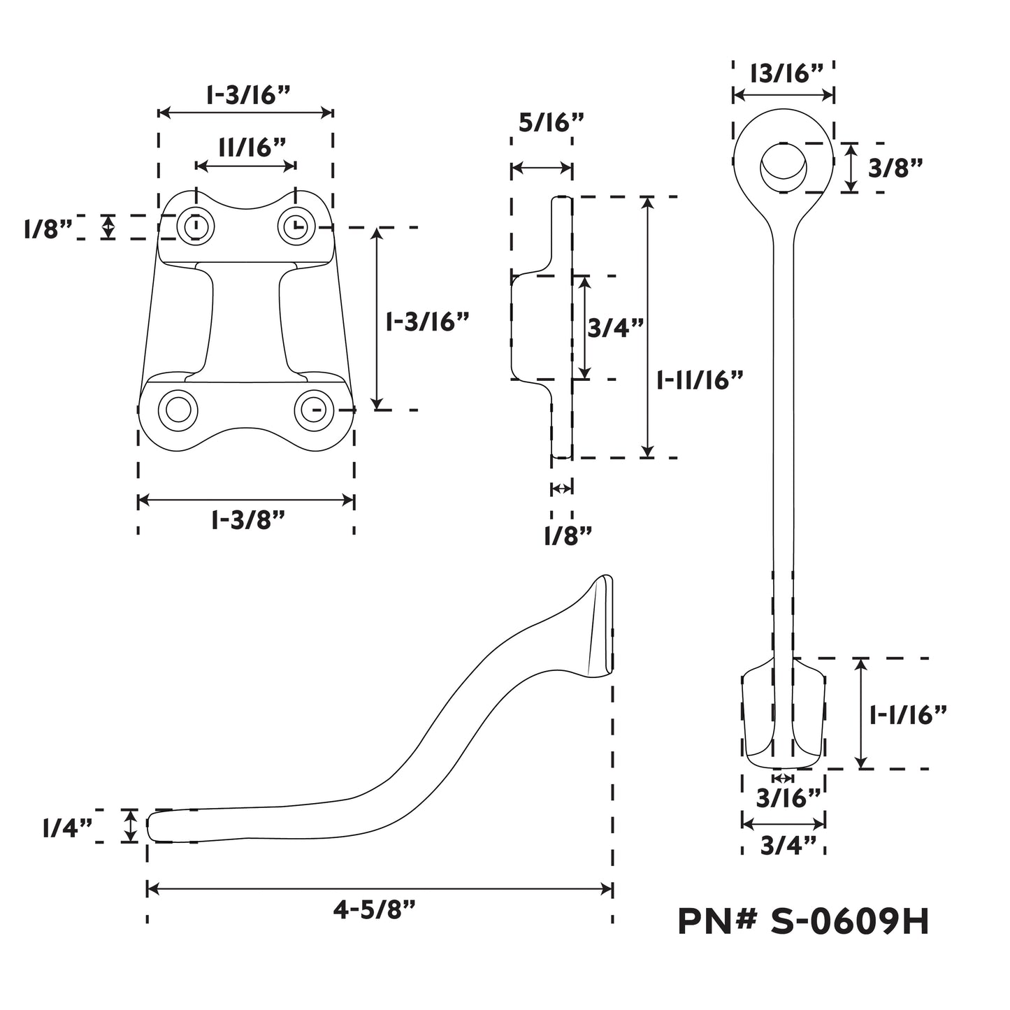 6" Brass Ship Bell Replacement Mounting Bracket