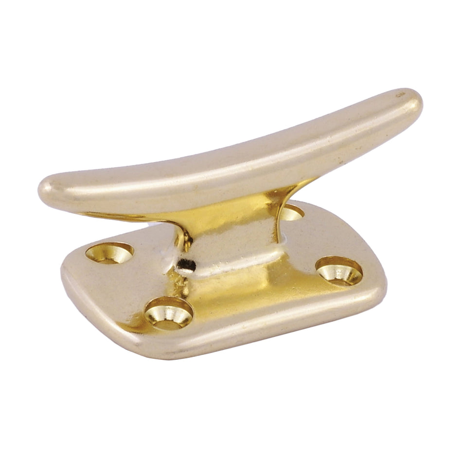2" Polished Brass Fender Cleat