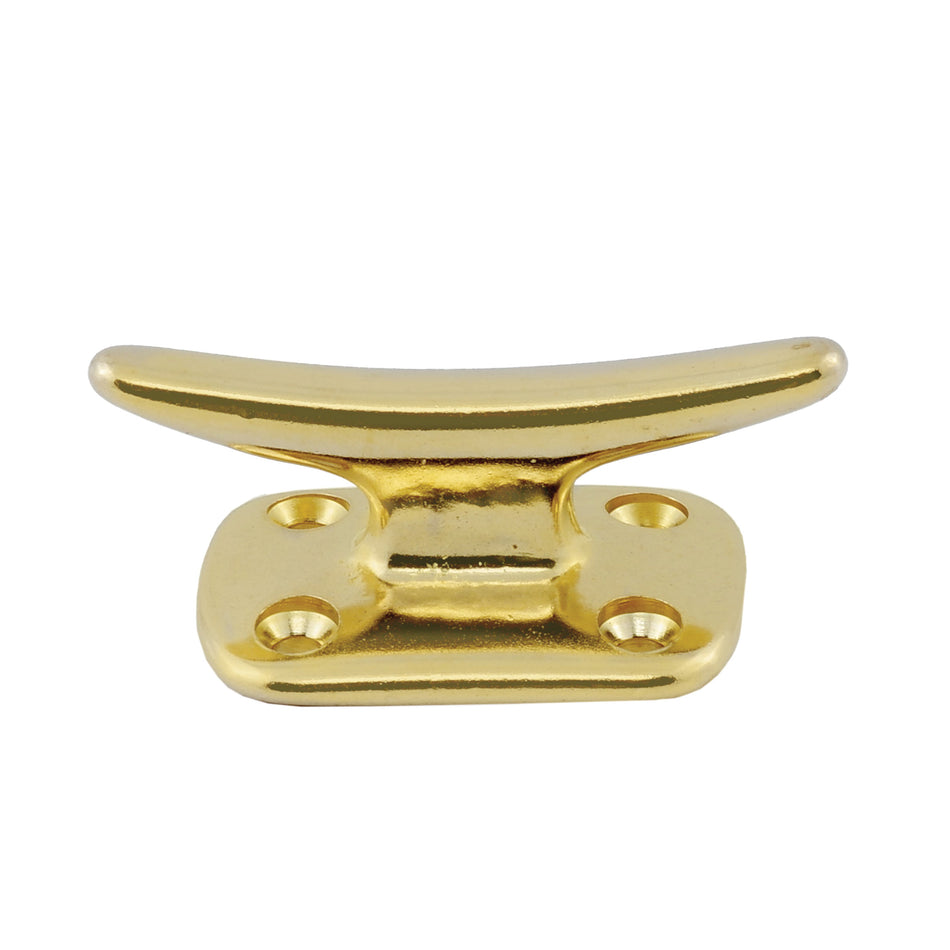 2" Polished Brass Fender Cleat