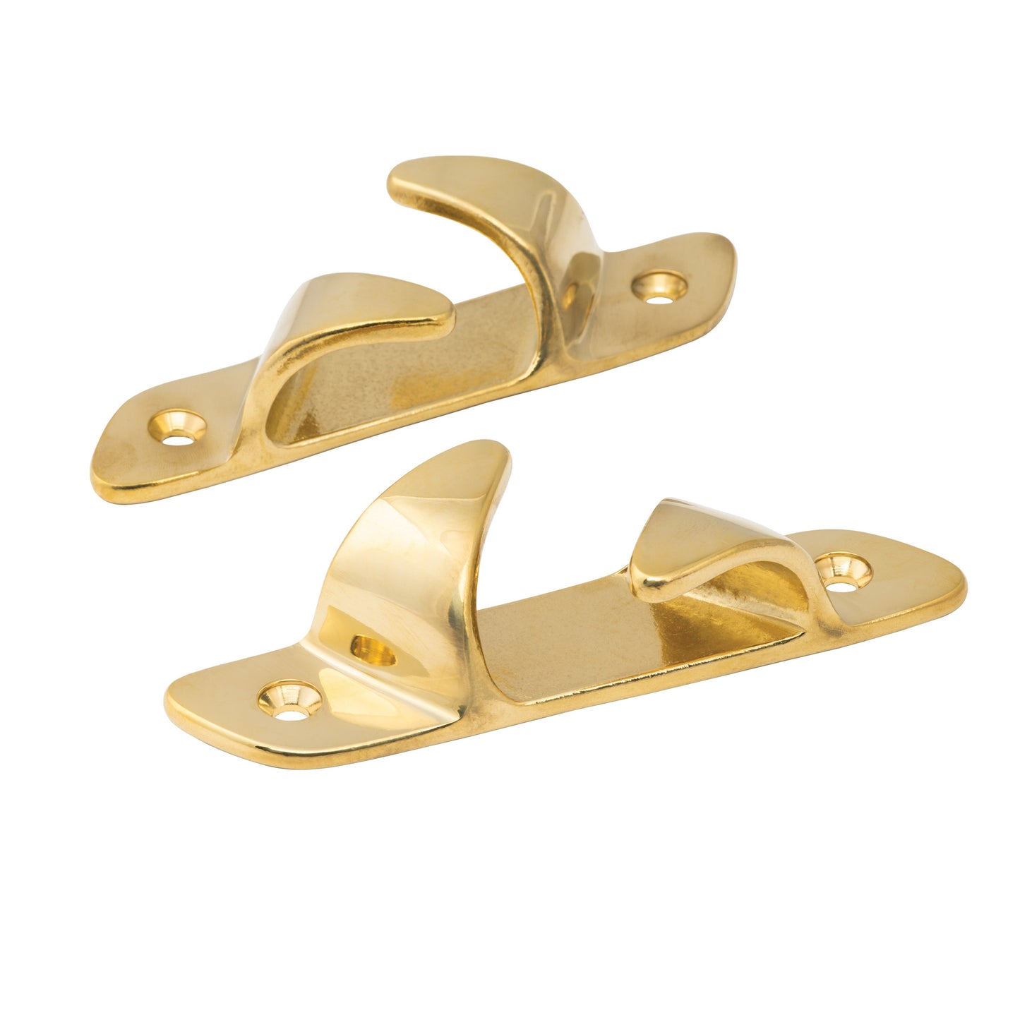 5-1/2" Polished Brass Skene Bow Chock
