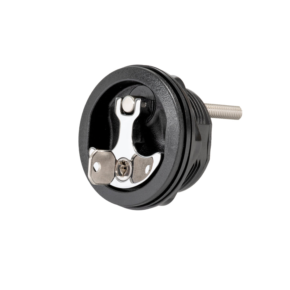 3" Chrome Plated Zinc Black Nylon Locking Compression Handle with 1-7/8" Shaft