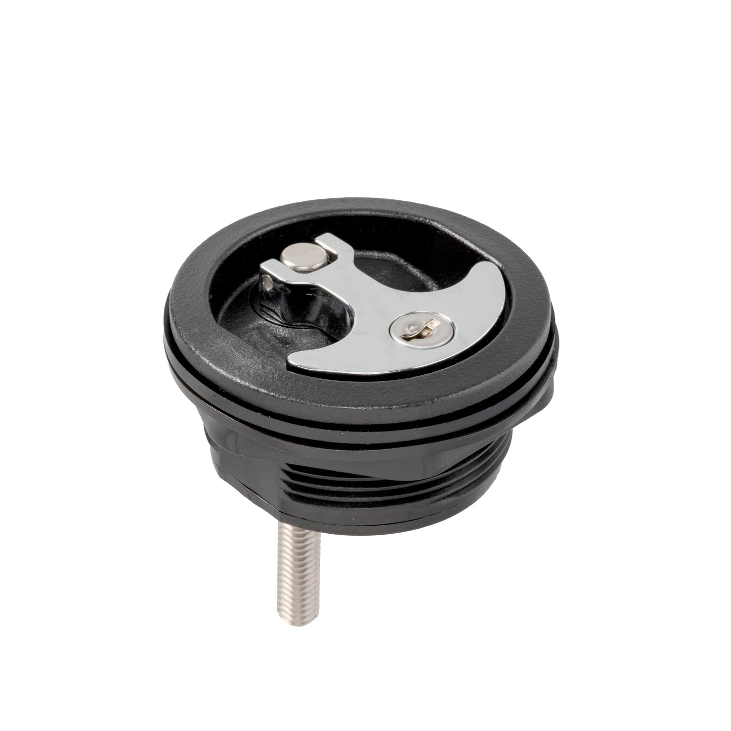 3" Chrome Plated Zinc Black Nylon Locking Compression Handle with 1-7/8" Shaft