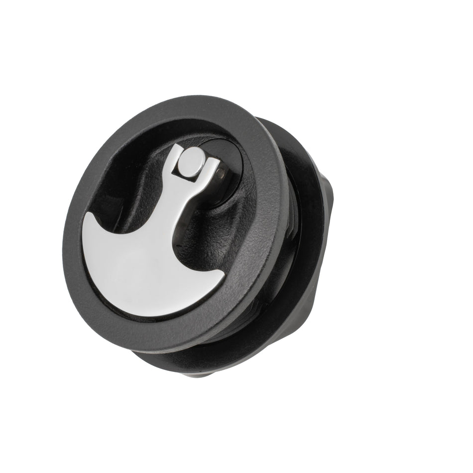 3" Black Nylon & Chrome Plated Zinc T-Style Compression Handle with No Shaft - Non-Locking