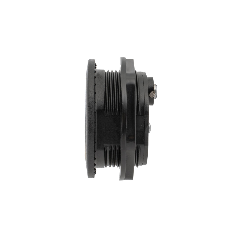 3" Black Nylon & Chrome Plated Zinc T-Style Compression Handle with No Shaft - Non-Locking