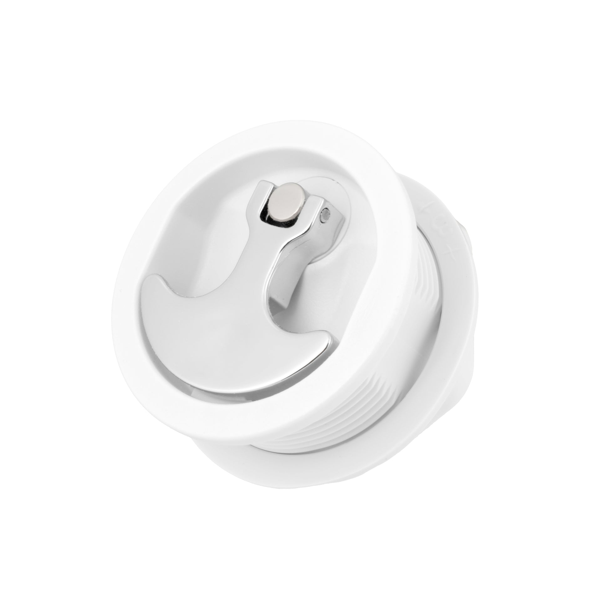 Chrome Plate Zinc/ White Nylon T-Style Compression Handle with No Shaf ...