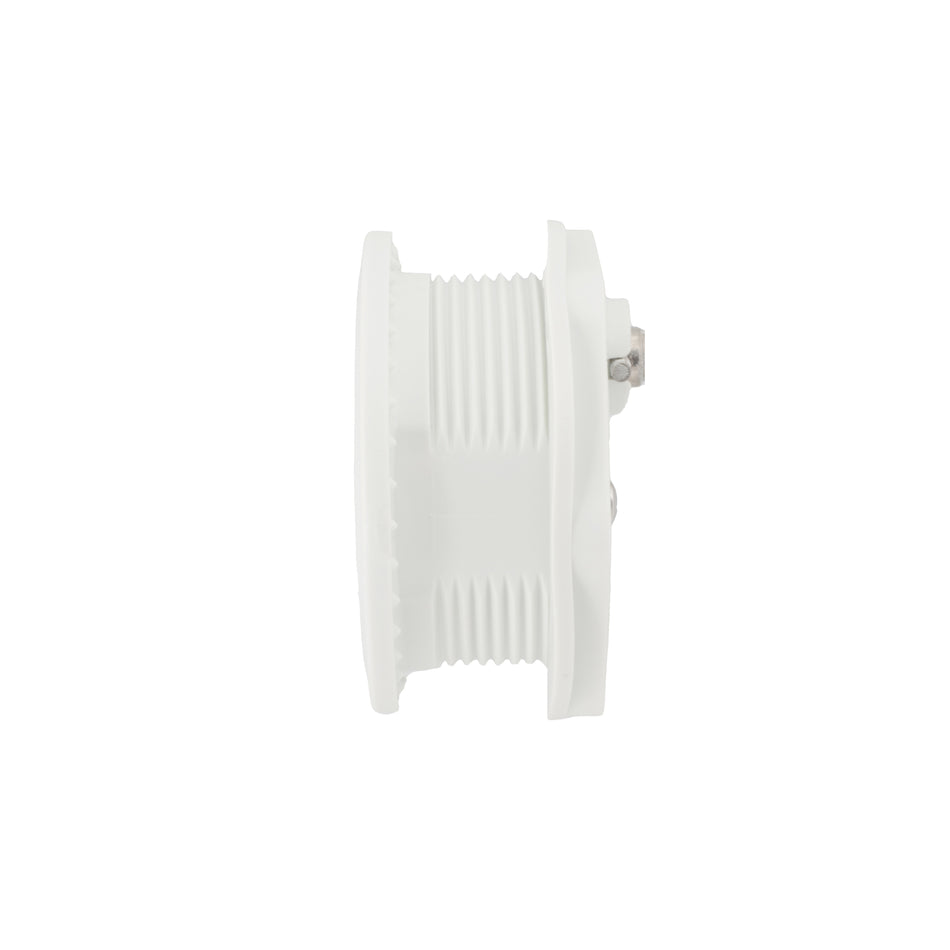3" Chrome Plate Zinc/ White Nylon T-Style Compression Handle with No Shaft- Non-Locking