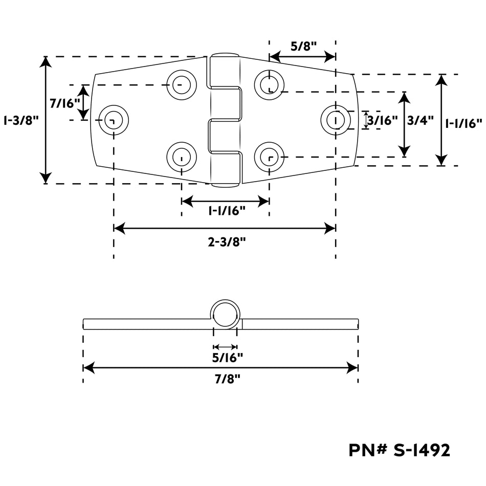 Chrome Plated Zinc Door Hinge