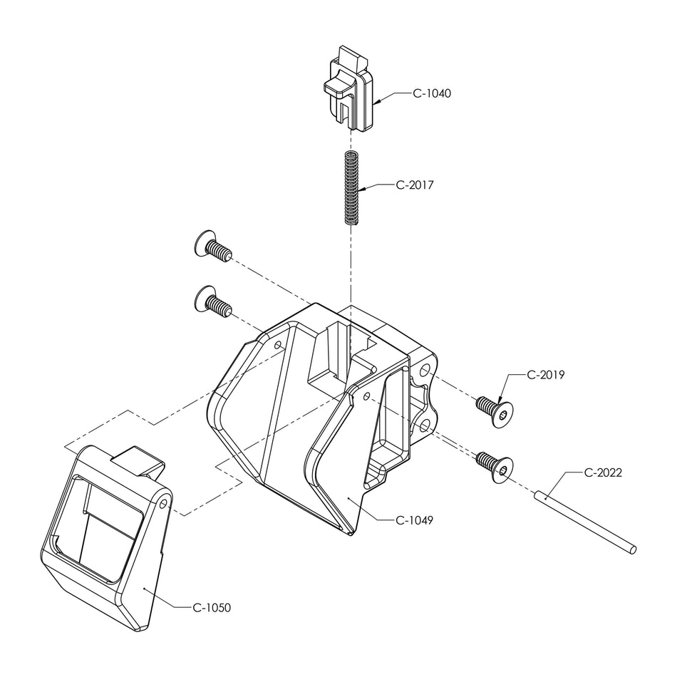 Invisible Ladder System Positive Transom Lock Assembly Replacement Kit