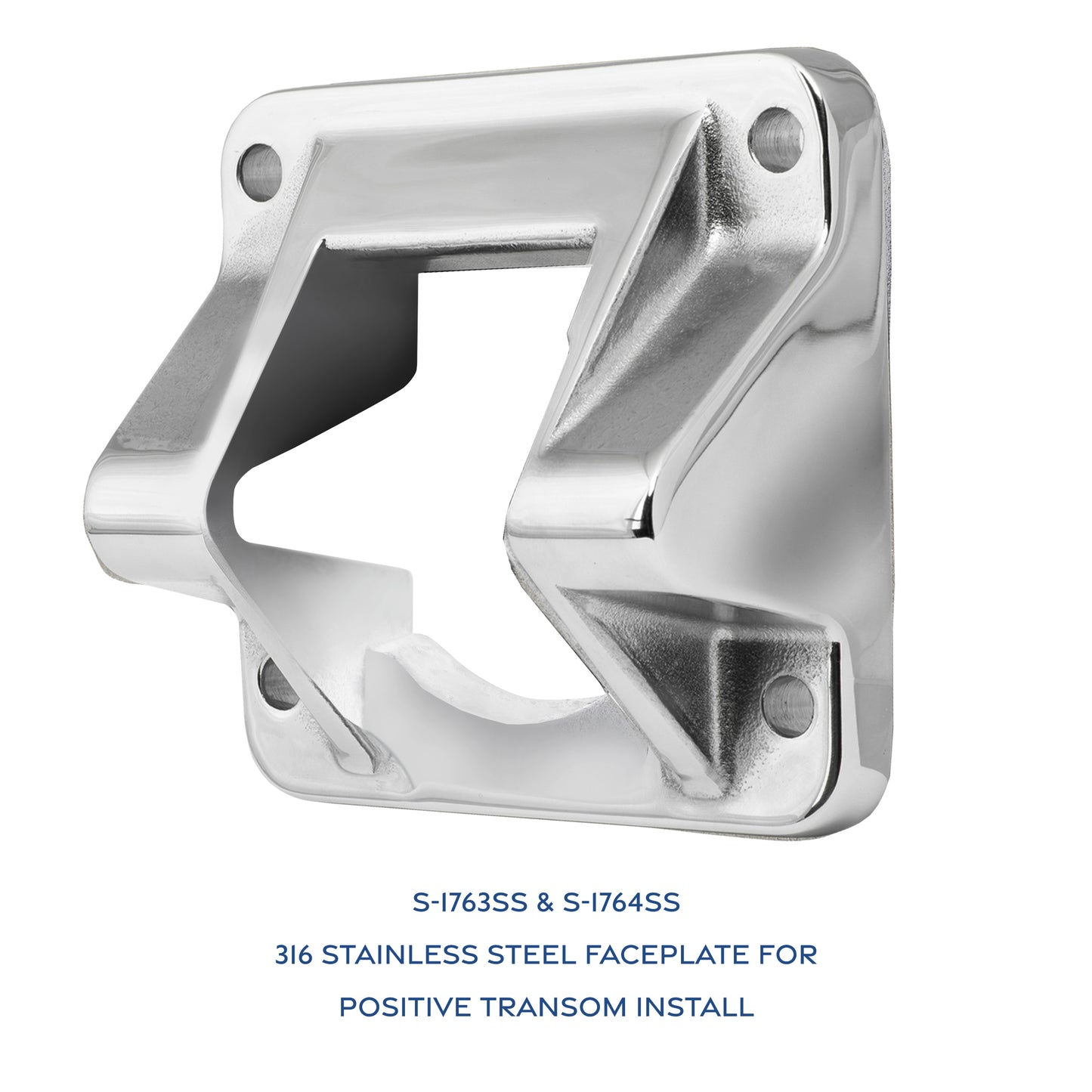 316 Stainless Steel Faceplate Invisible Ladder - 3 Step Positive Transom