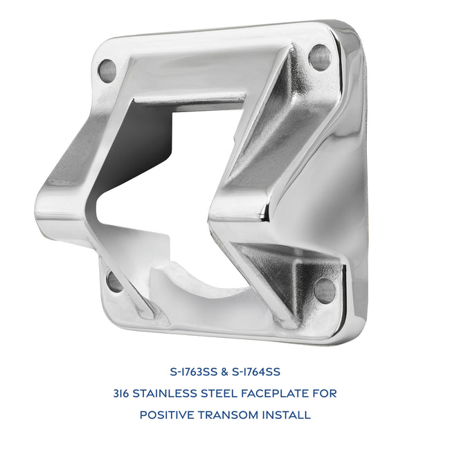 316 Stainless Steel Faceplate Invisible Ladder - 3 Step Positive Transom