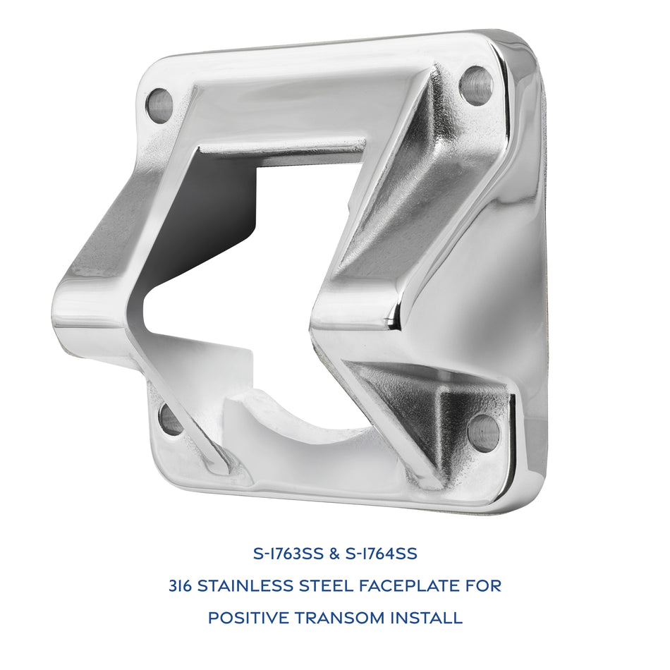 316 Stainless Steel Faceplate Invisible Ladder - 3 Step Positive Transom