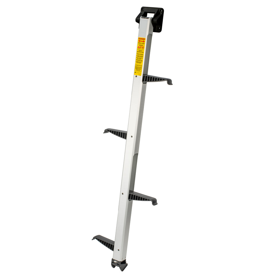Black Anodized Aluminum Faceplate Invisible Ladder - 4 Step Positive Transom