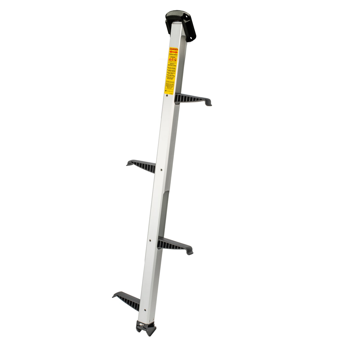 Black Anodized Aluminum Faceplate Invisible Ladder - 4 Step Negative Transom