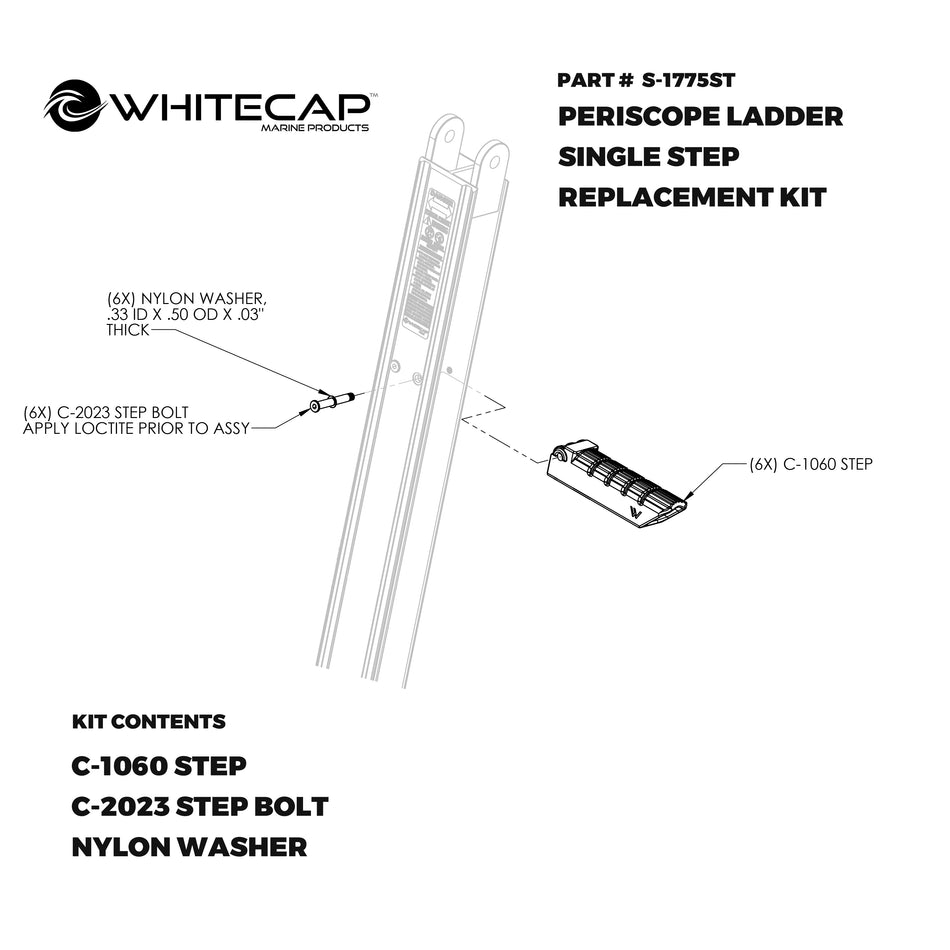 Single Step Replacement Kit for Periscoping Ladder System