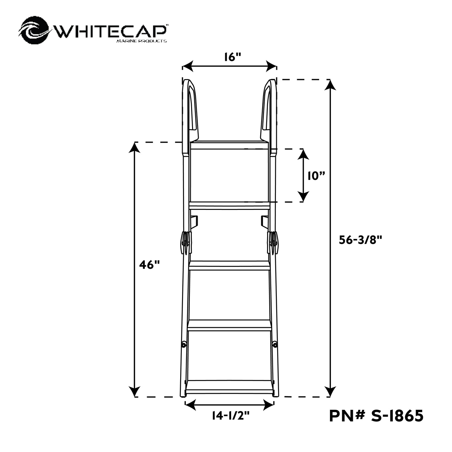 Folding Aluminum Pontoon & Dock Ladder