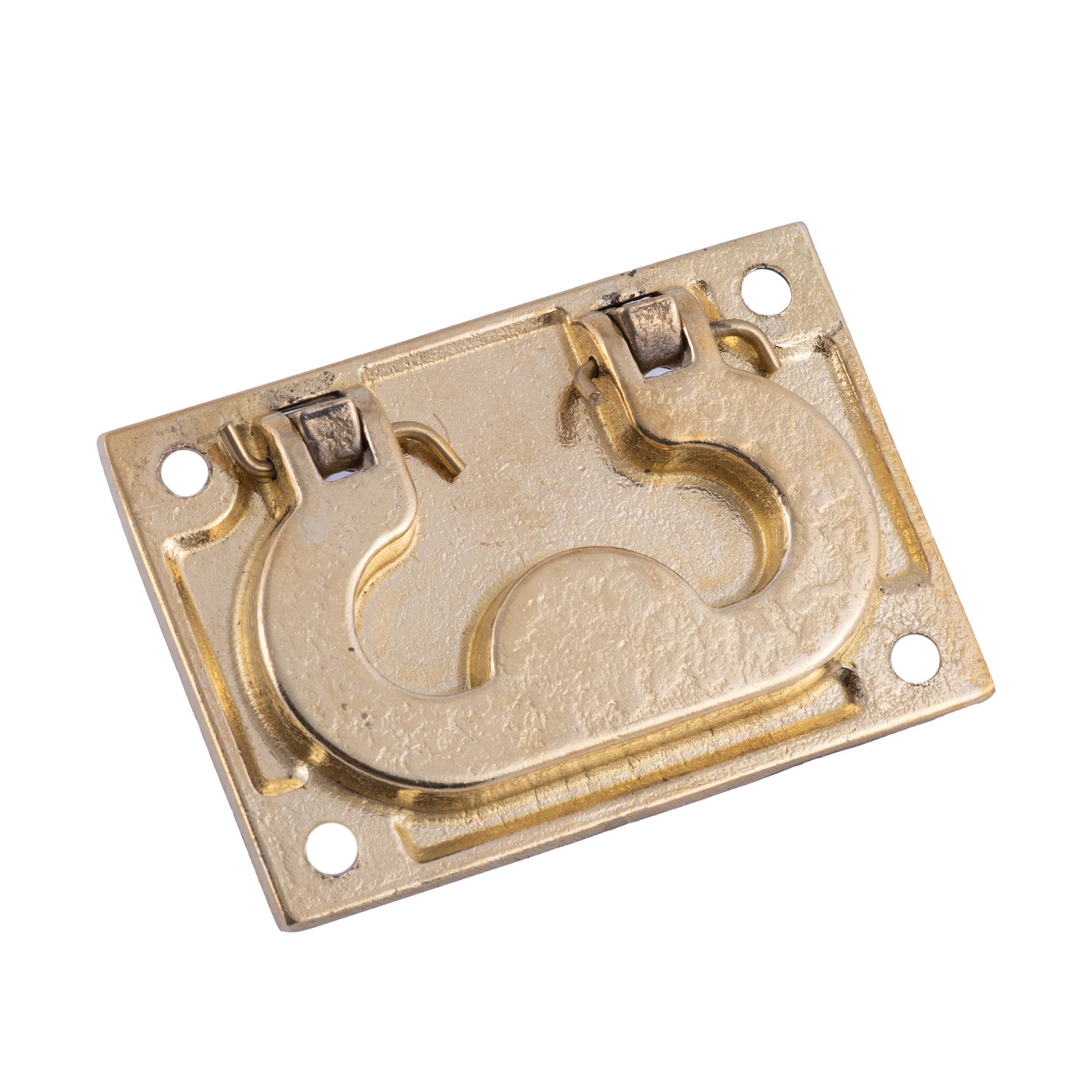 3" Polished Brass Flush Pull Ring