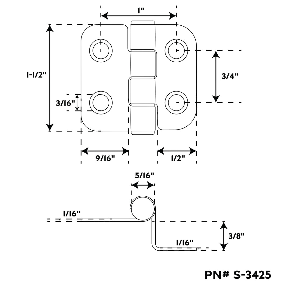 Butt Hinge 90° Offset