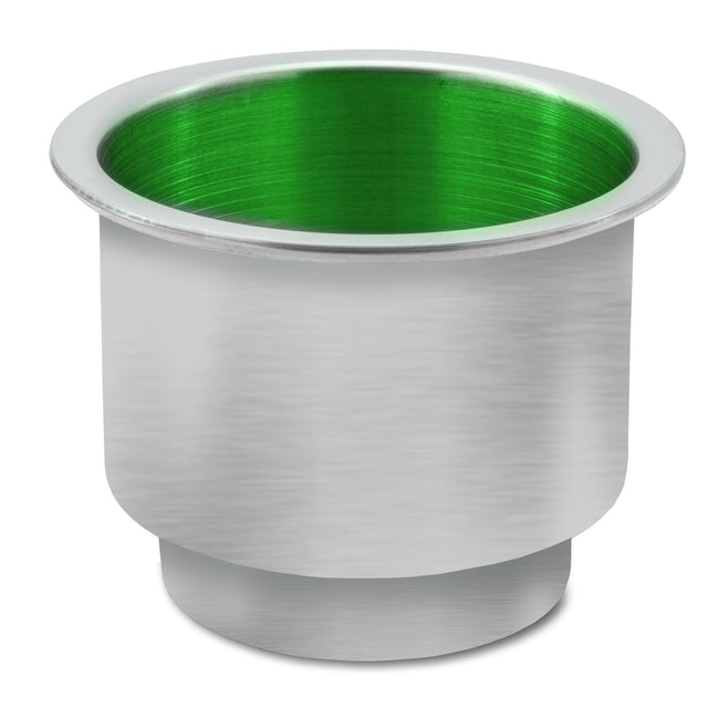 Stainless Steel Flush Drink Holder with Green LED Light