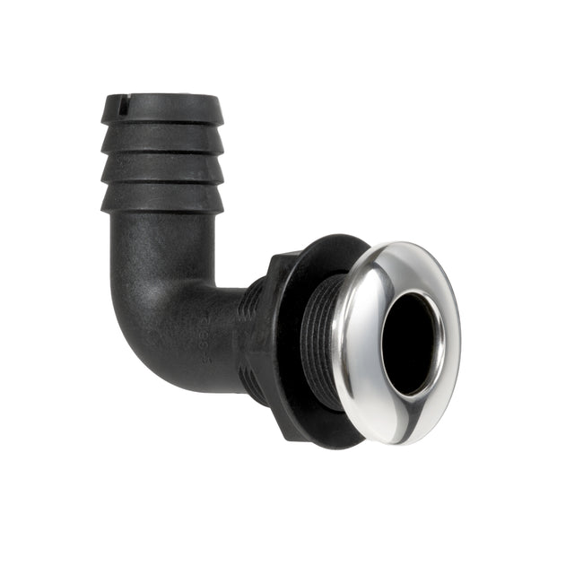 316 Stainless Steel & Nylon 90° 1-1/2" Thru Hull