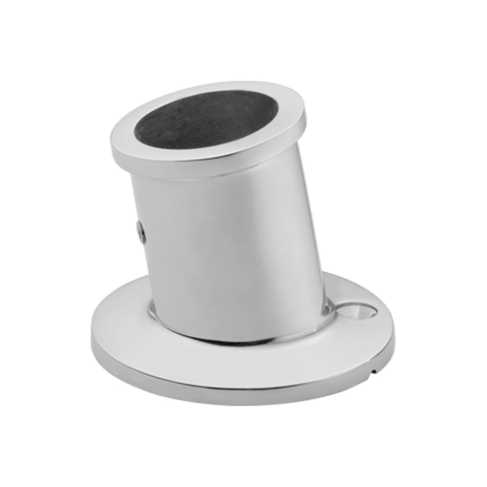 1" Chrome Plated Brass Top Mounted Flagpole Socket