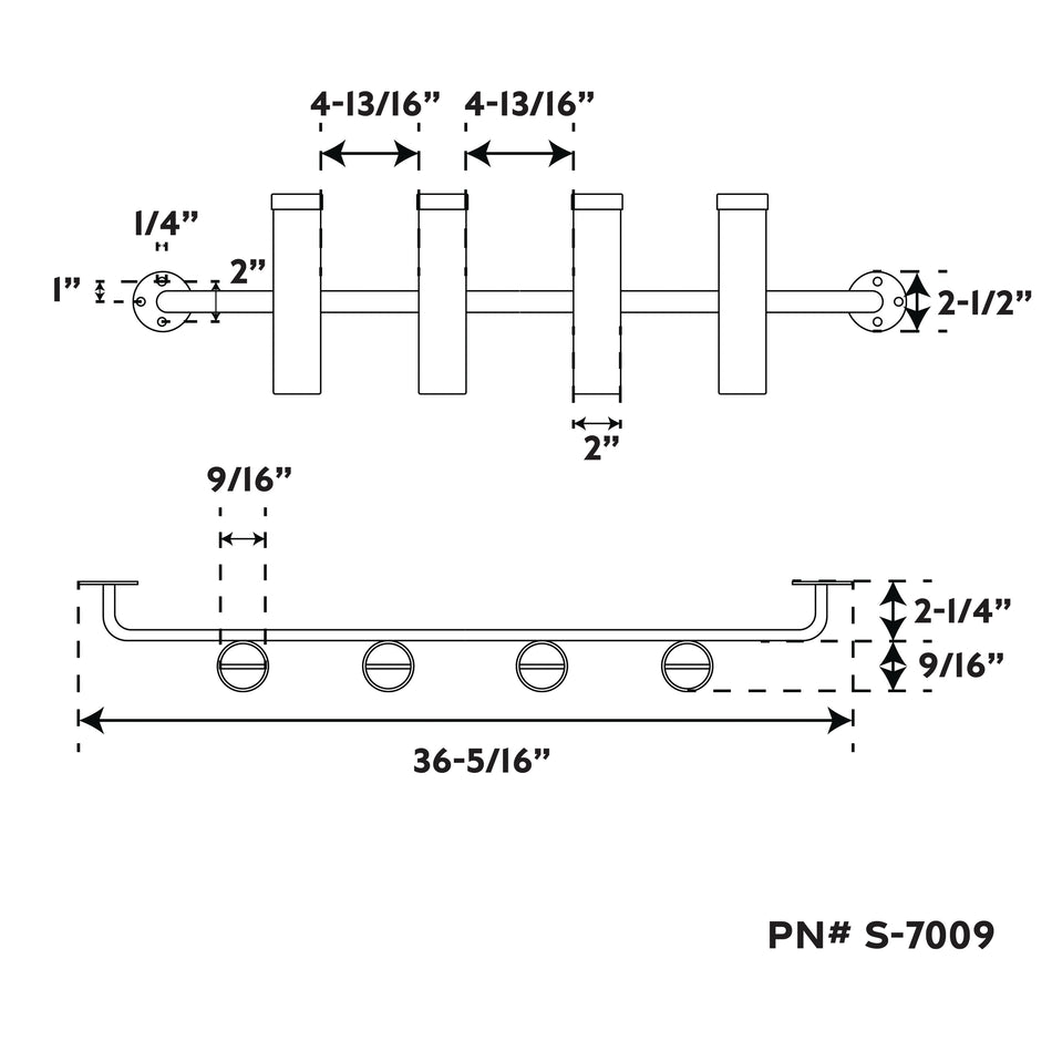 304 Stainless Steel Four-Tube Rocket Launcher