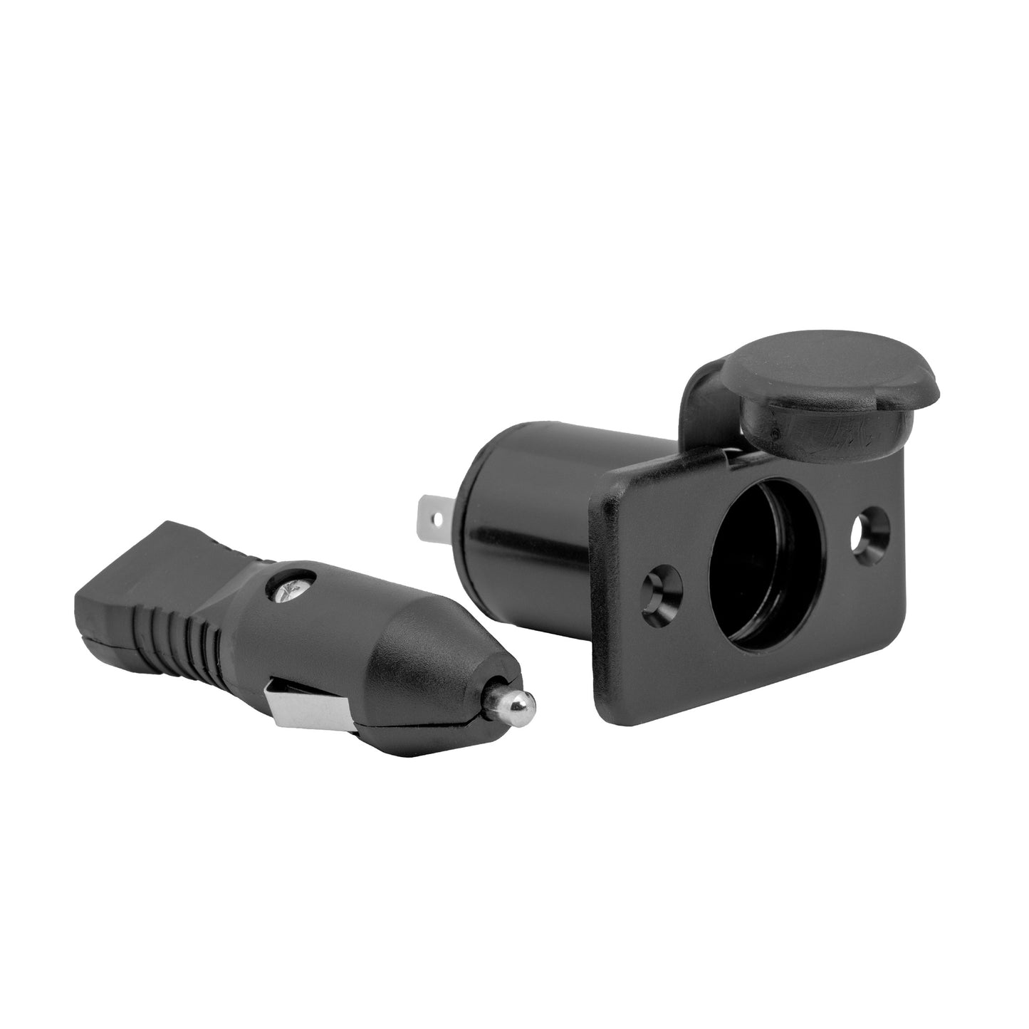 12V Adapter Plug & Receptacle w/ Cap