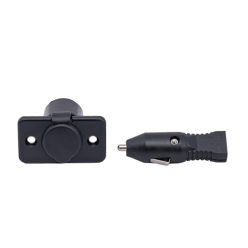 12V Adapter Plug & Receptacle with Cap