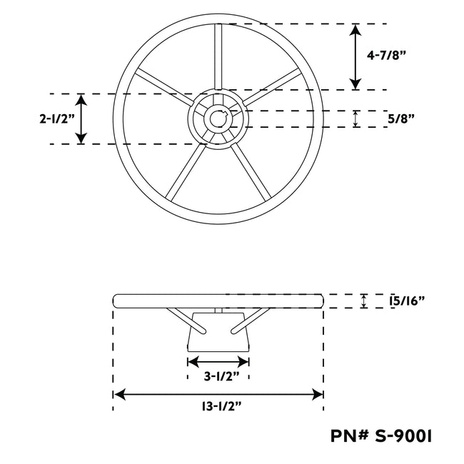 13-1/2" Black Foam Destroyer Steering Wheel with Black Cap