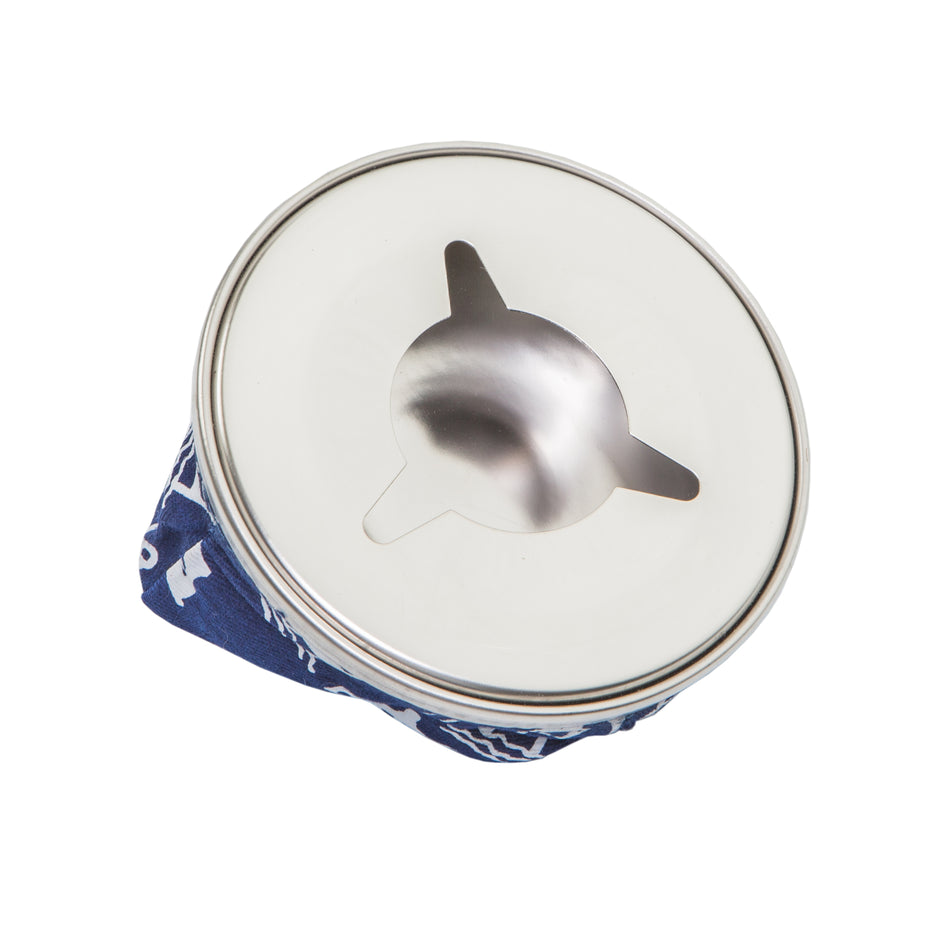 Blue Windproof Ashtray w/ Stainless Steel Guard