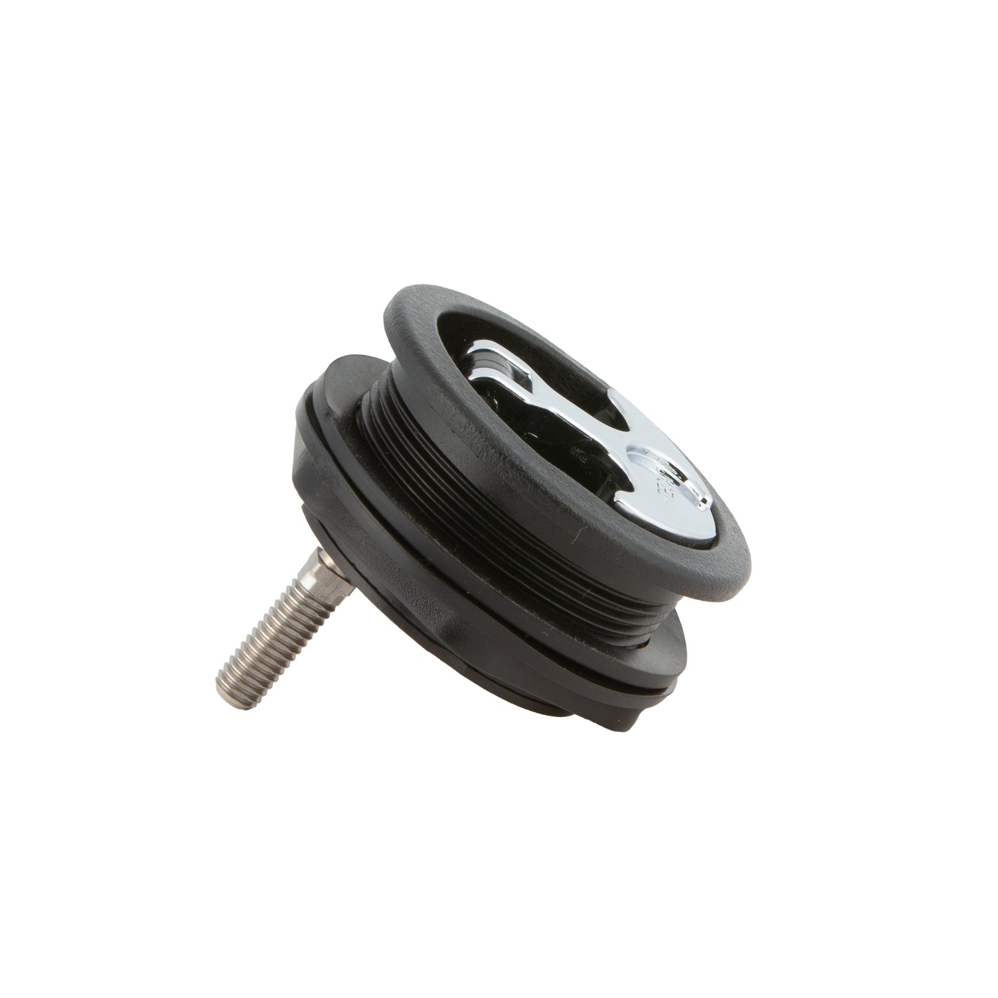 Locking Chrome Plated Zinc Black Nylon T-Style Non-Compression Handle