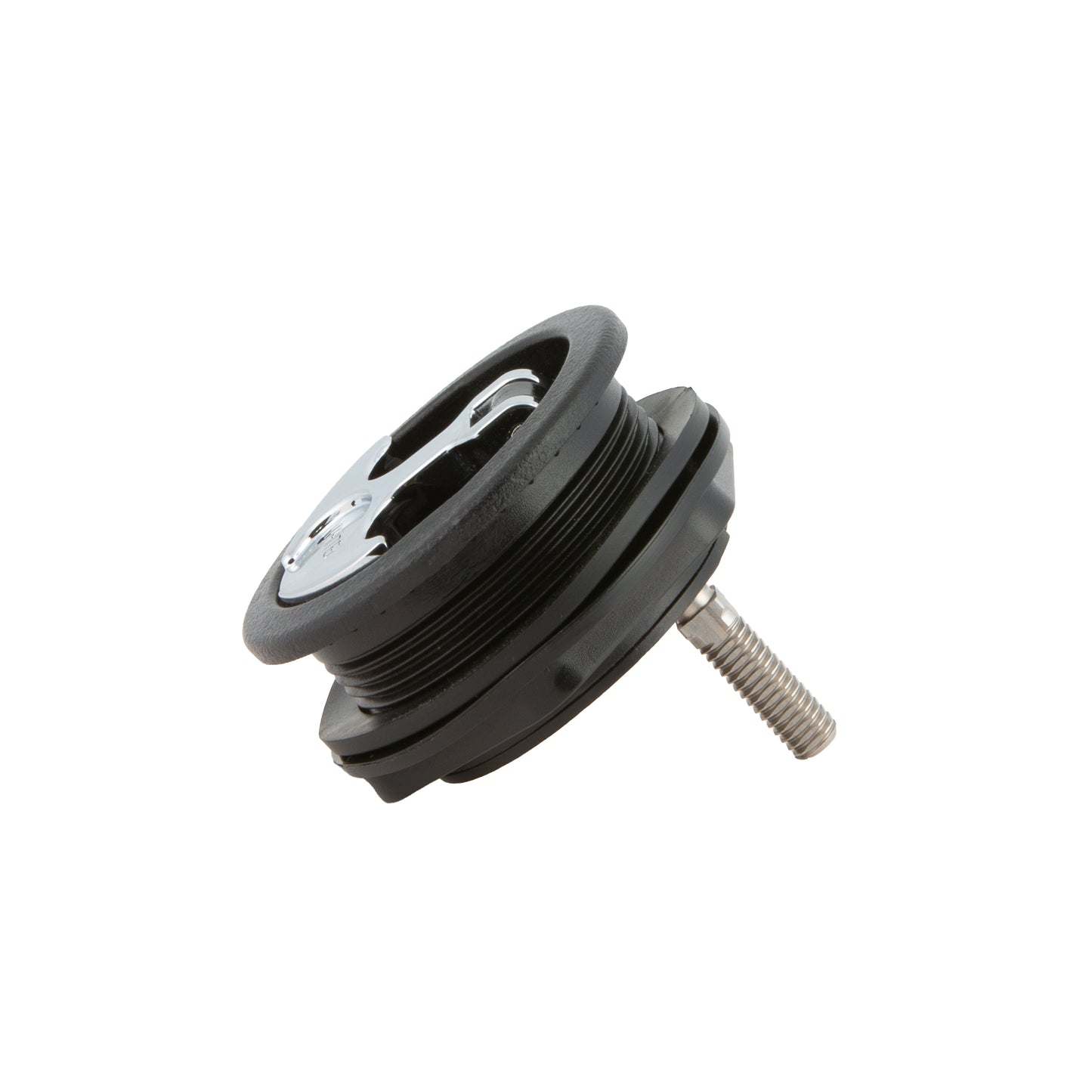 Locking Chrome Plated Zinc Black Nylon T-Style Non-Compression Handle