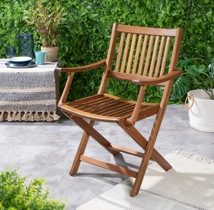 Premium Grade Teak Folding Chair with Arms